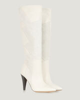 DARSON KNEE HIGH PATCHWORK LEATHER BOOTS image number null