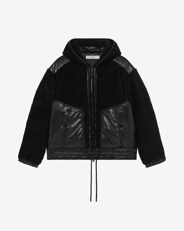 OVERSIZED DUAL-MATERIAL HOODIE