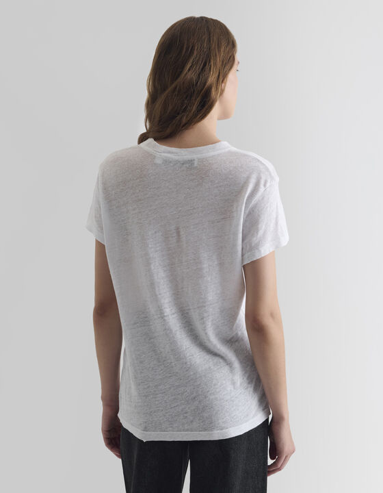 ROUND-NECK LINEN T-SHIRT