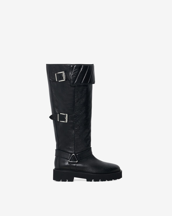MEIJE LUG SOLE BIKER BOOTS