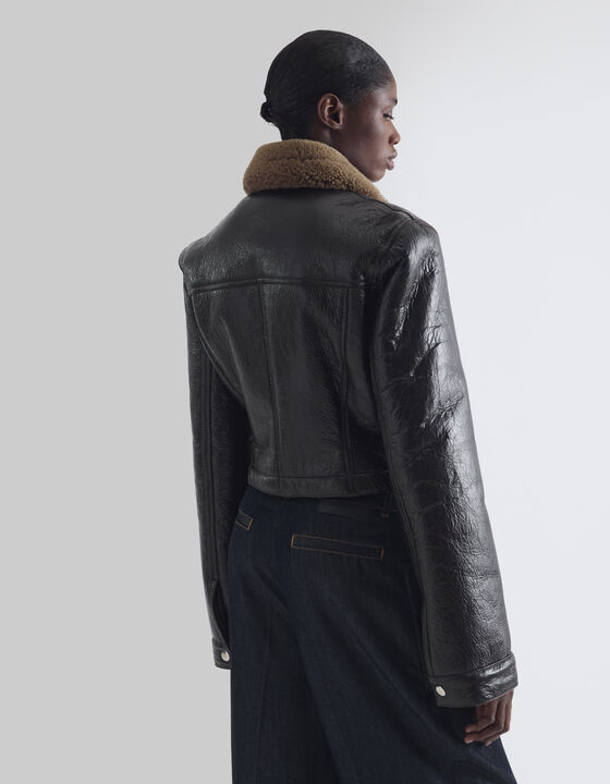 VESTE COURTE EN SHEARLING