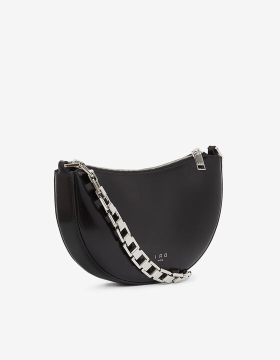 ARCCLUTCH LEATHER BAG WITH CHAIN