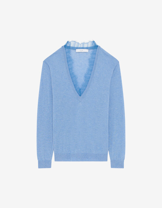 LACE V-NECK SWEATER