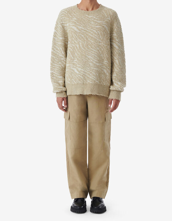 ZEBRA JACQUARD SWEATER