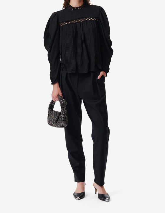 LONG-SLEEVED LACE TOP