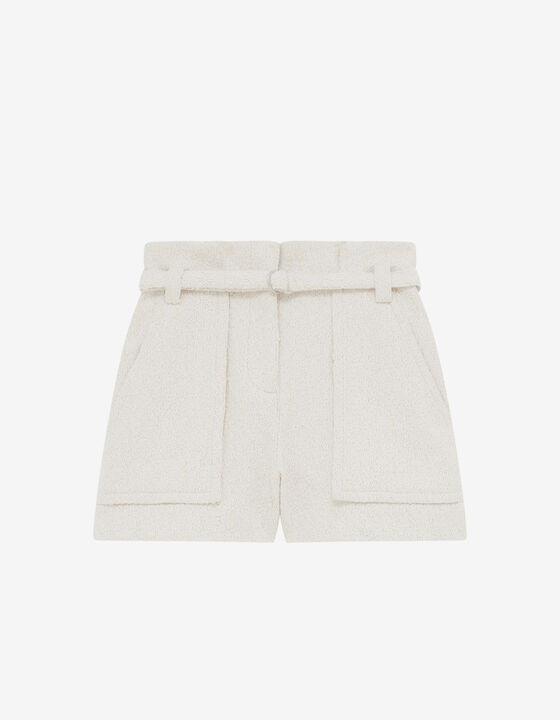 SHORT EN TWEED CEINTURÉ