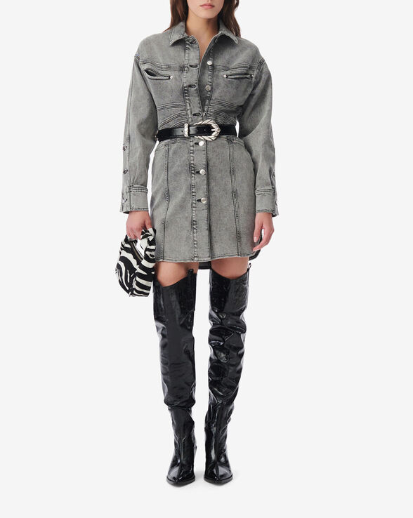 ROBE CHEMISE EN JEAN DÉLAVÉ TESSAE