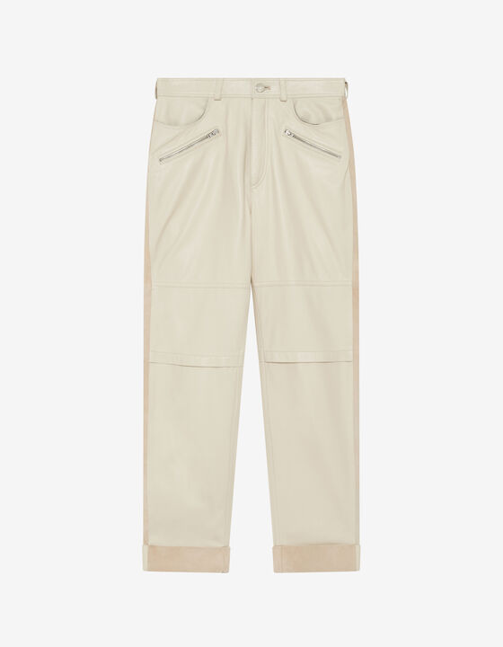 STRAIGHT LEG LEATHER PANTS