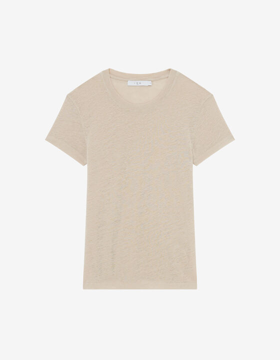 T-SHIRT EN LIN COL ROND