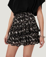 TYGASA PRINTED RUFFLE MINI SKIRT  image number null