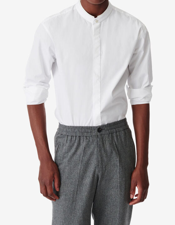 SHIRT WITH BANDEAU COLLAR