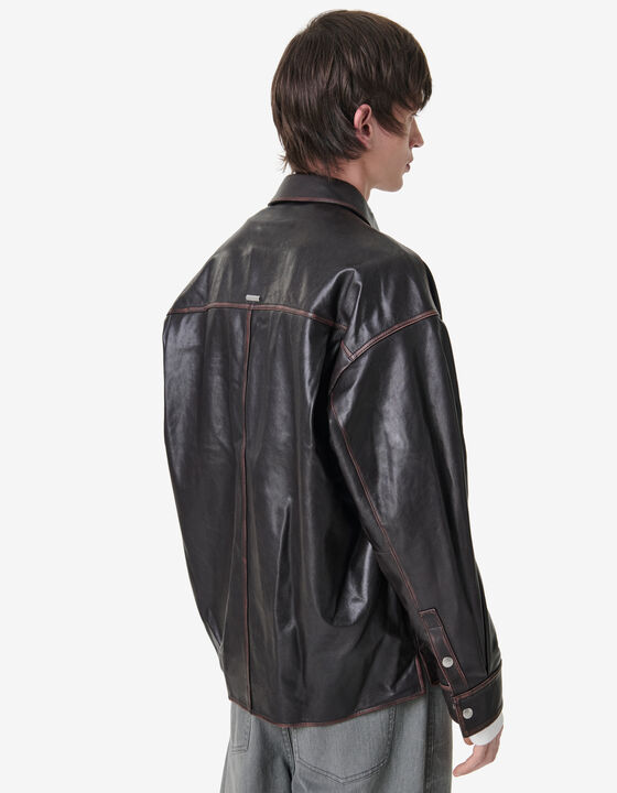 OVERSIZED LEATHER SHIRT
