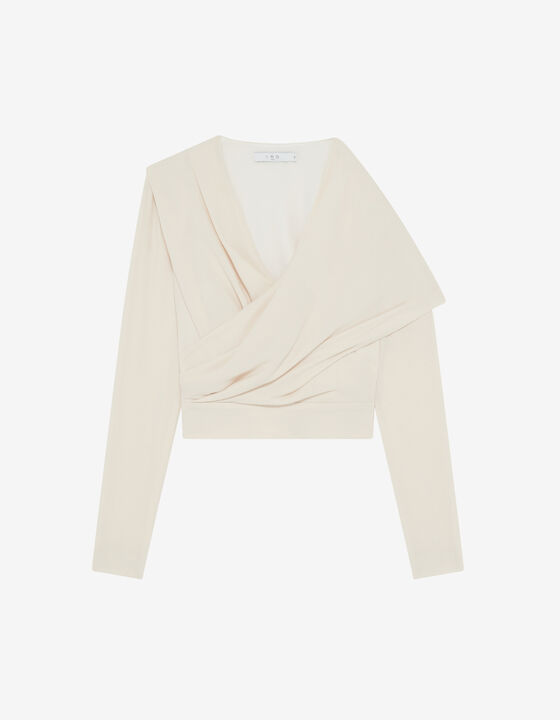 TOP ASYMÉTRIQUE COL V CROISÉ