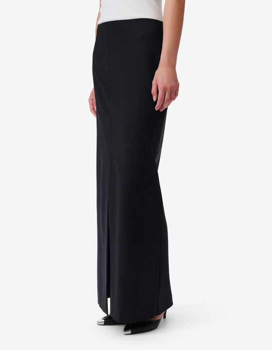 LONG WOOL SKIRT