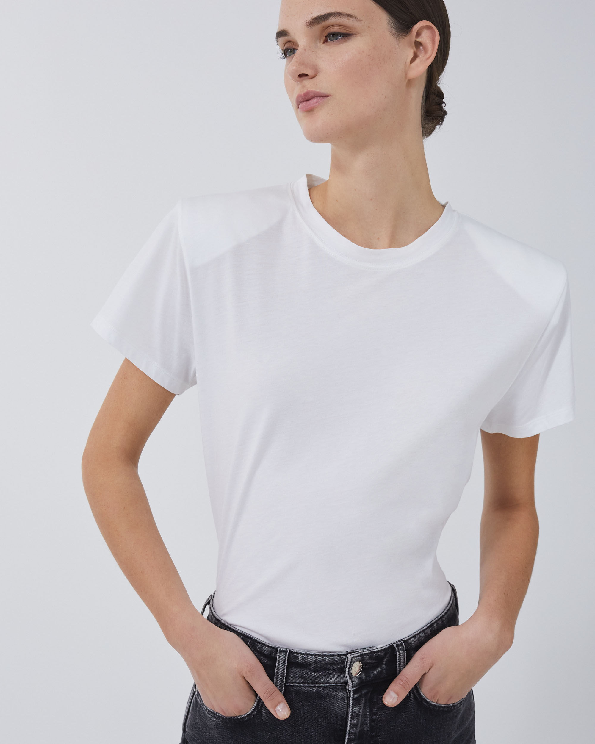 t shirt with shoulder pads