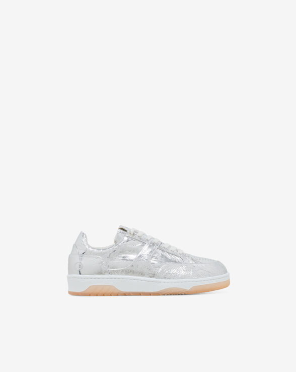 ALEX SILVER LEATHER SNEAKERS