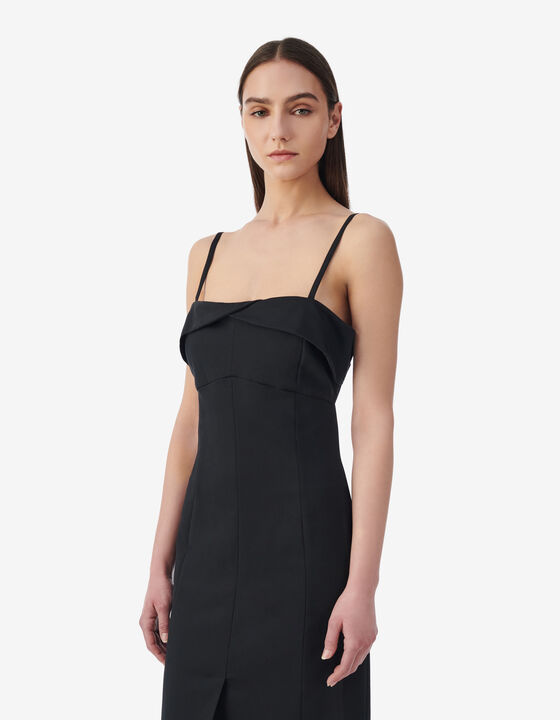 LONG STRAPLESS DRESS