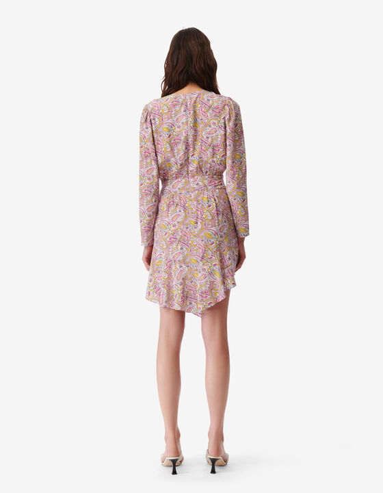 PRINT V-NECK DRESS