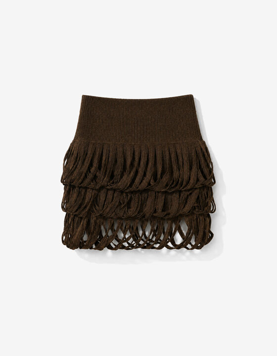 SHORT FRINGED SKIRT
