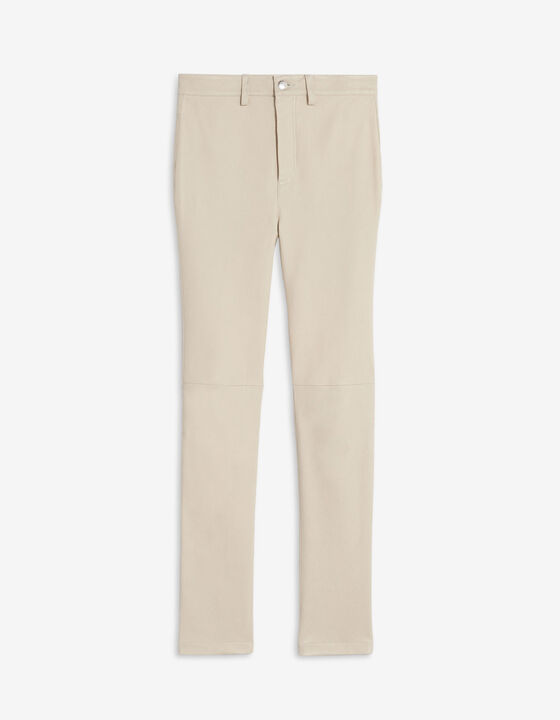 AROYA SLIM-FIT LEATHER PANTS