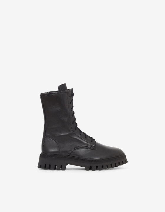 LACE-UP LEATHER COMBAT BOOTS