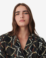 IRO FALL WINTER 24 COLLECTION | AURELIE DRAPED PYTHON PRINT DRESS