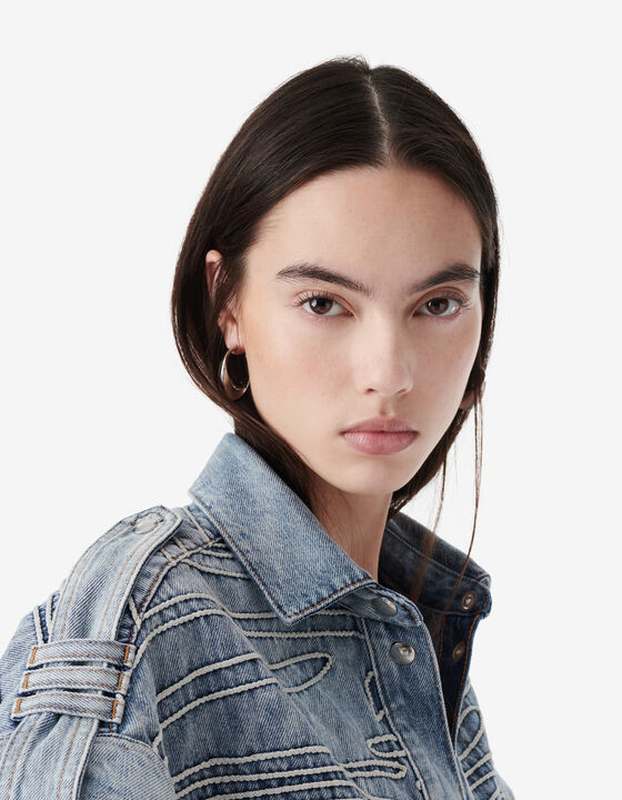 EMBROIDERED DENIM OVERSHIRT
