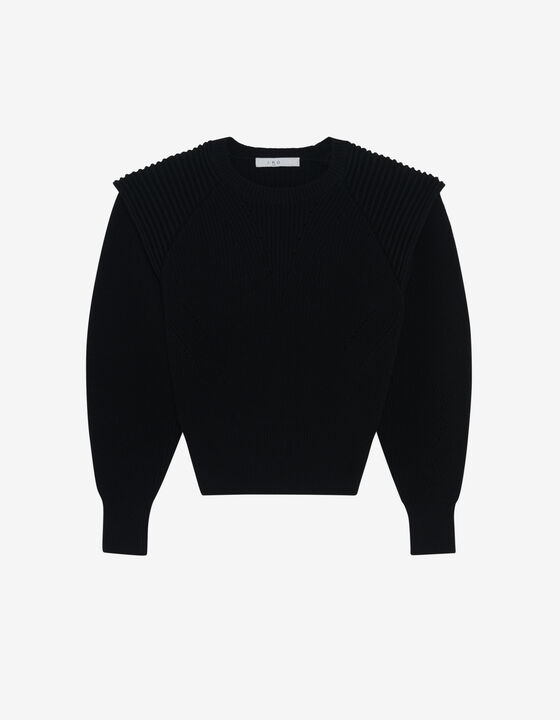PULL COL ROND EN LAINE