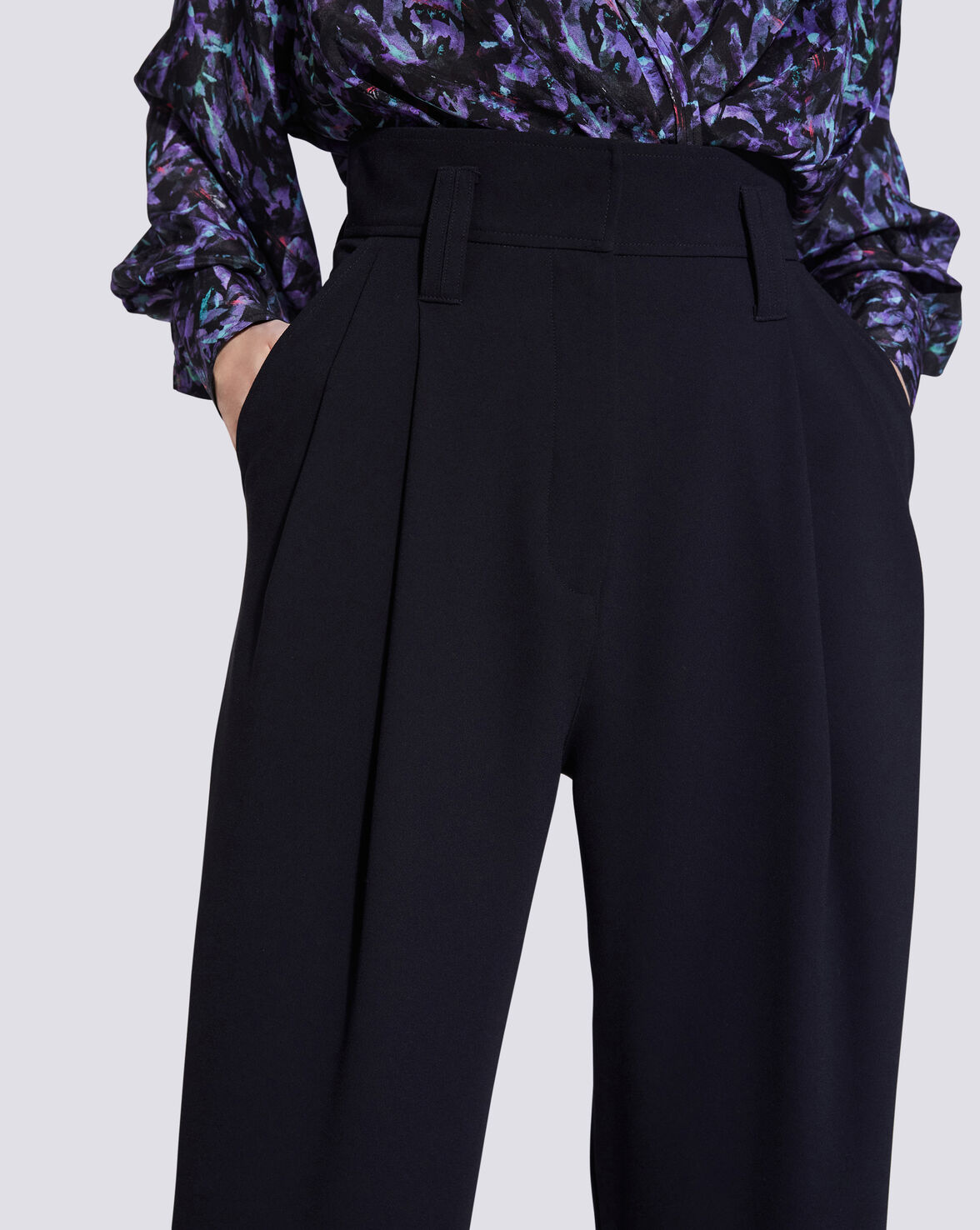 REXO HIGH WAIST RELAXED TROUSERS image number null