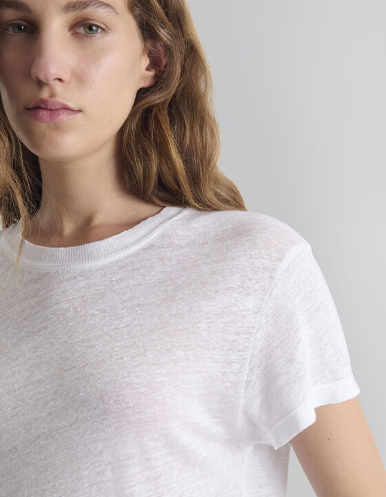ROUND-NECK LINEN T-SHIRT