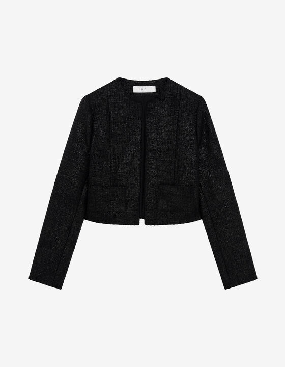 SHORT IRIDESCENT TWEED JACKET