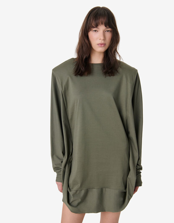 RUFFLE T-SHIRT DRESS