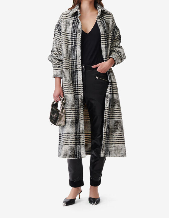 LONG CHECKERED COAT