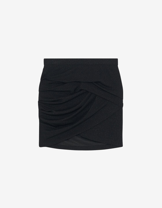 SHORT LUREX JERSEY SKIRT