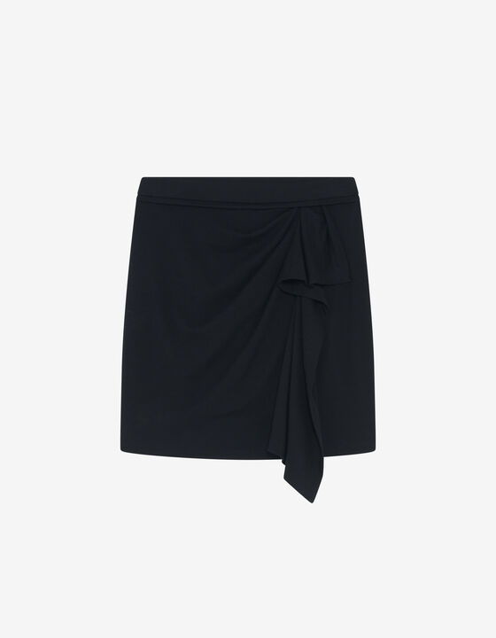 JUPE JERSEY COURTE À VOLANTS