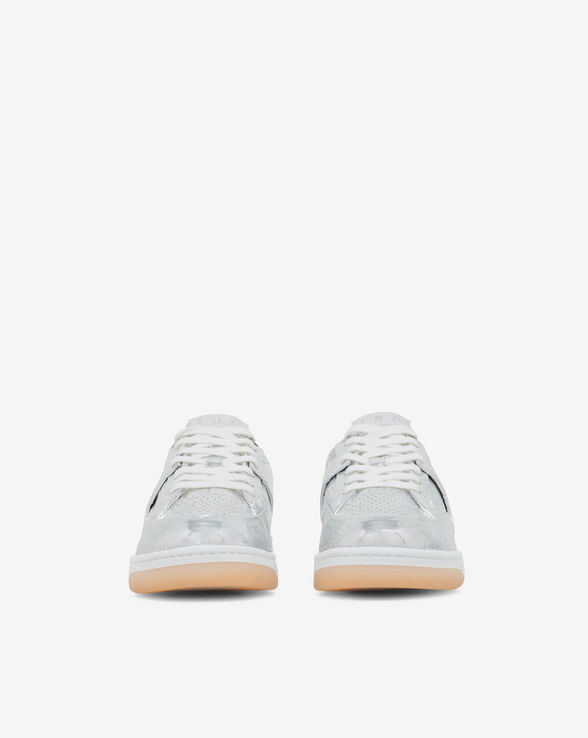 ALEX SILVER LEATHER SNEAKERS