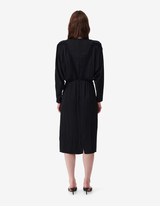 MIDI DRESS WITH SHOULDER PADS
