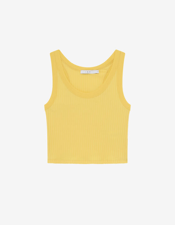 CROPPED RIBBED TANK TOP