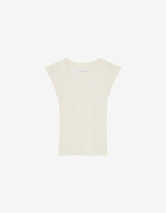 COLPA SQUARE-NECK KNIT TOP
