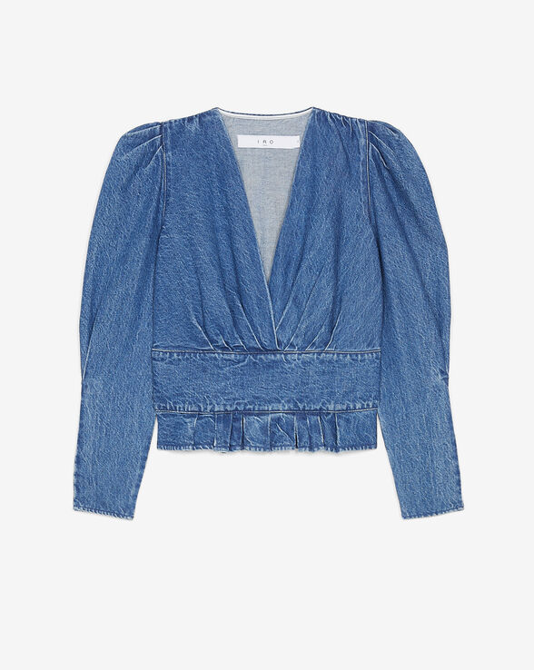 SILJA V-NECK DENIM TOP