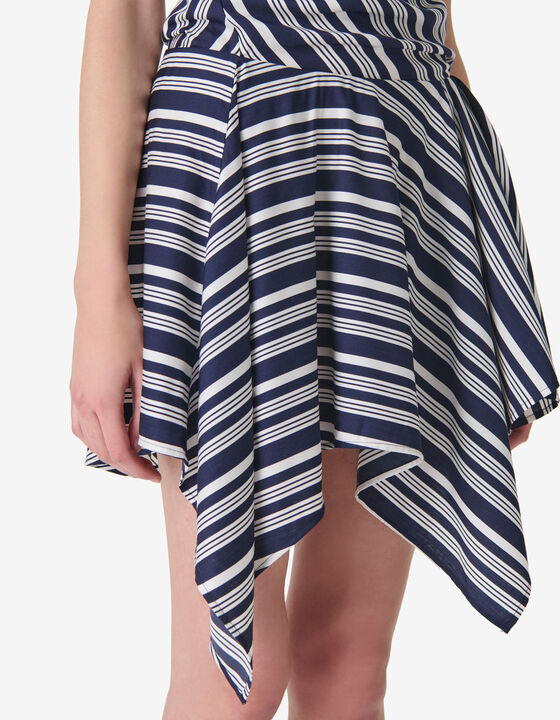ASYMMETRICAL STRIPED DRESS