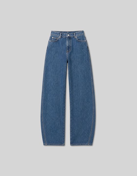 WIDE-LEG TWISTED JEANS