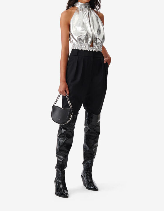 TOP ARGENT&Eacute; EN SOIE