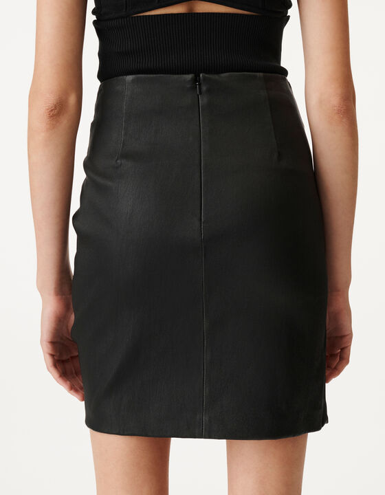 LEATHER MINI-SKIRT