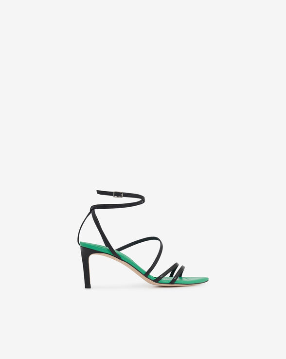 SANDALES À TALONS EN CUIR IDO