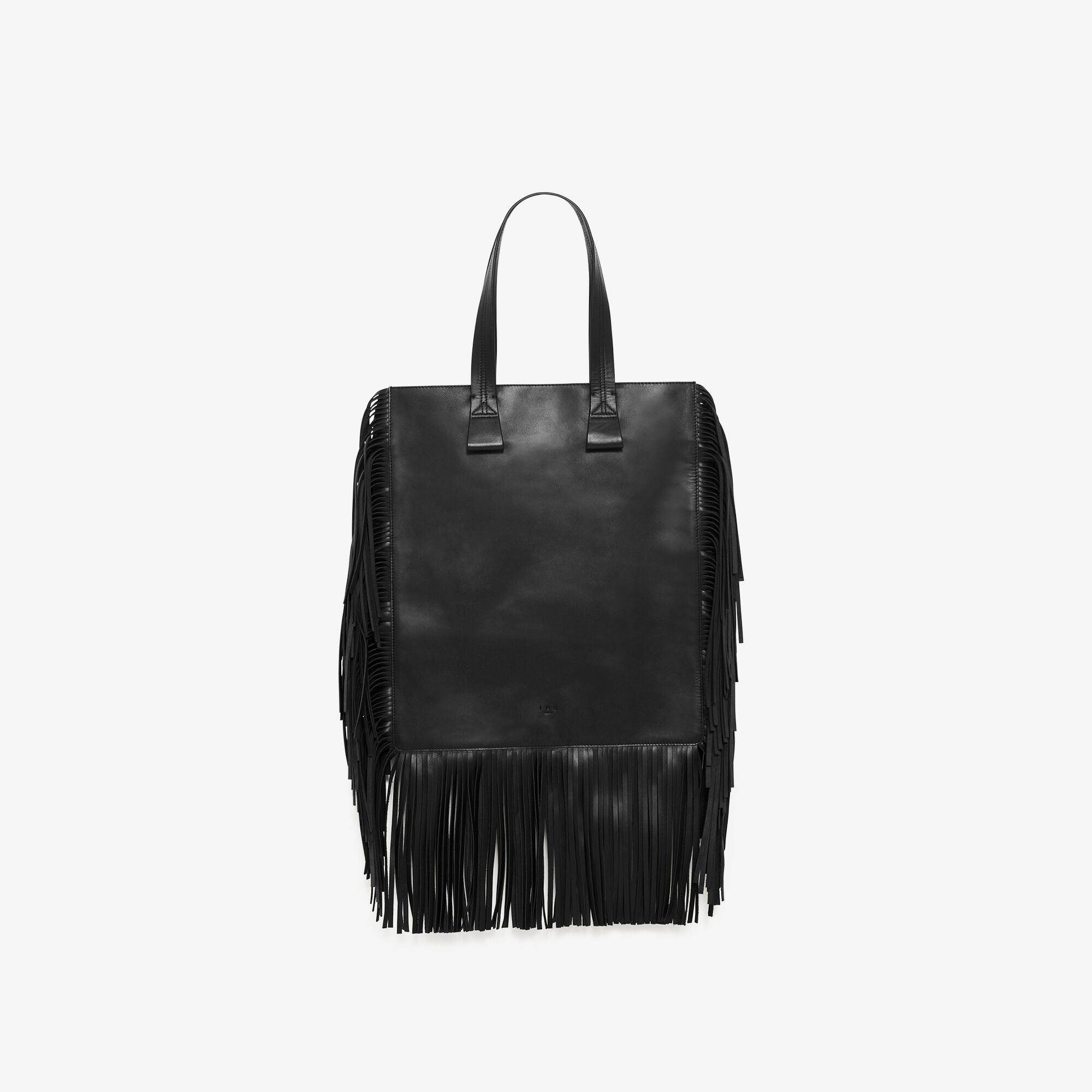 PAPER BAG FRANGES women black leather tote bag | IRO