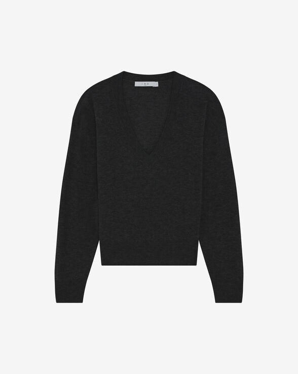 ZANIE KNIT V-NECK SWEATER