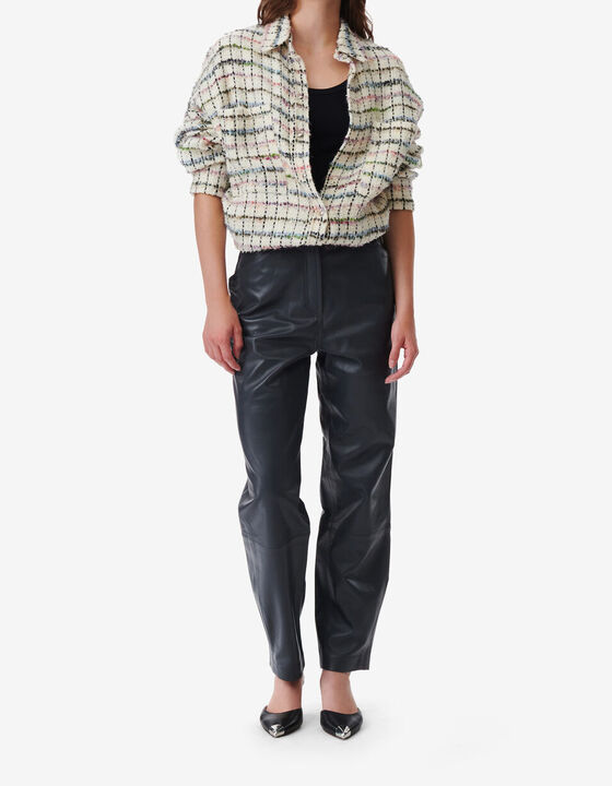 MULTICOLORED TWEED OVERSHIRT
