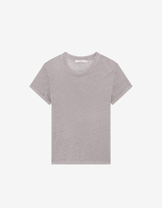 ROUND NECK LINEN T-SHIRT