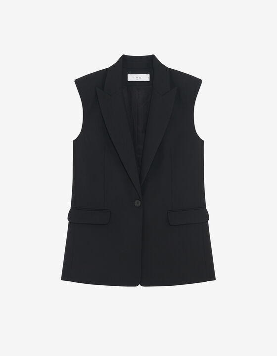 SLEEVELESS WOOL JACKET